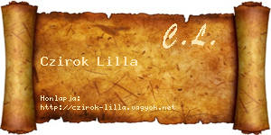 Czirok Lilla névjegykártya