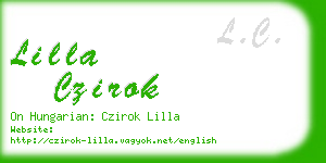 lilla czirok business card